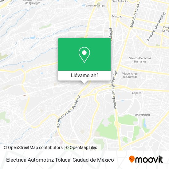 Mapa de Electrica Automotriz Toluca