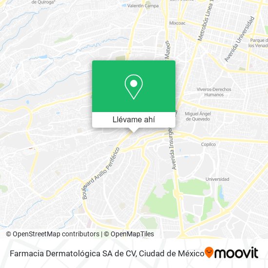 Mapa de Farmacia Dermatológica SA de CV