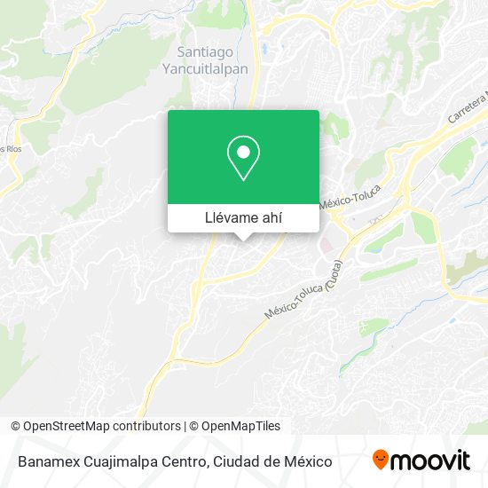 Mapa de Banamex Cuajimalpa Centro
