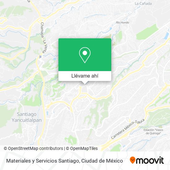 Mapa de Materiales y Servicios Santiago