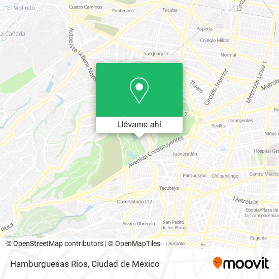 Mapa de Hamburguesas Rios