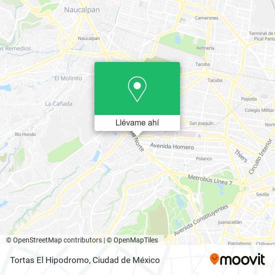 Mapa de Tortas El Hipodromo