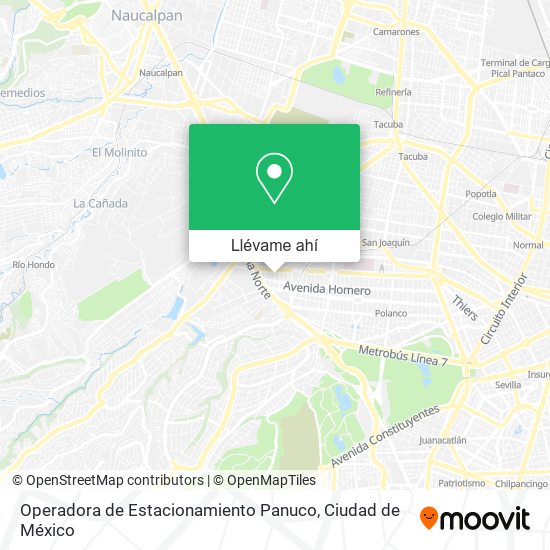Mapa de Operadora de Estacionamiento Panuco