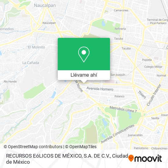 Mapa de RECURSOS EóLICOS DE MÉXICO, S.A. DE C.V.