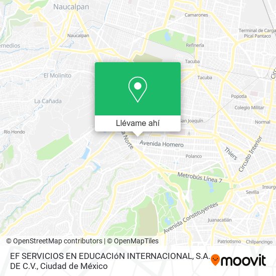 Mapa de EF SERVICIOS EN EDUCACIóN INTERNACIONAL, S.A. DE C.V.
