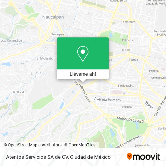 Mapa de Atentos Servicios SA de CV