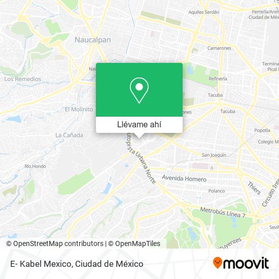 Mapa de E- Kabel Mexico