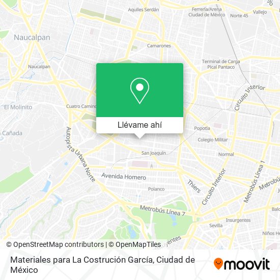 Mapa de Materiales para La Costrución García