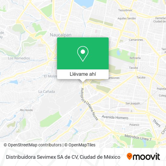 Mapa de Distribuidora Sevimex SA de CV