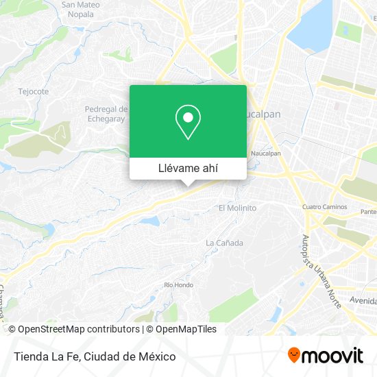 Mapa de Tienda La Fe