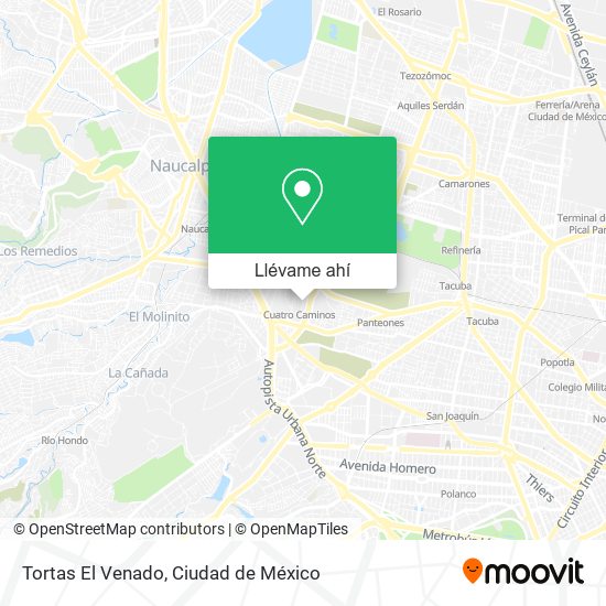 Mapa de Tortas El Venado