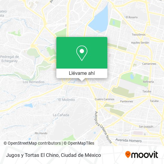 Mapa de Jugos y Tortas El Chino