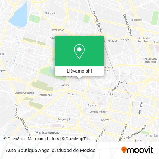 Mapa de Auto Boutique Angello