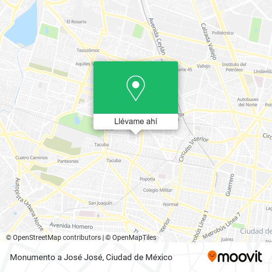 Mapa de Monumento a José José