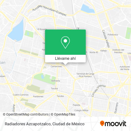 Mapa de Radiadores Azcapotzalco