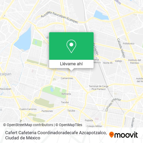 Mapa de Cafert Cafeteria Coordinadoradecafe Azcapotzalco