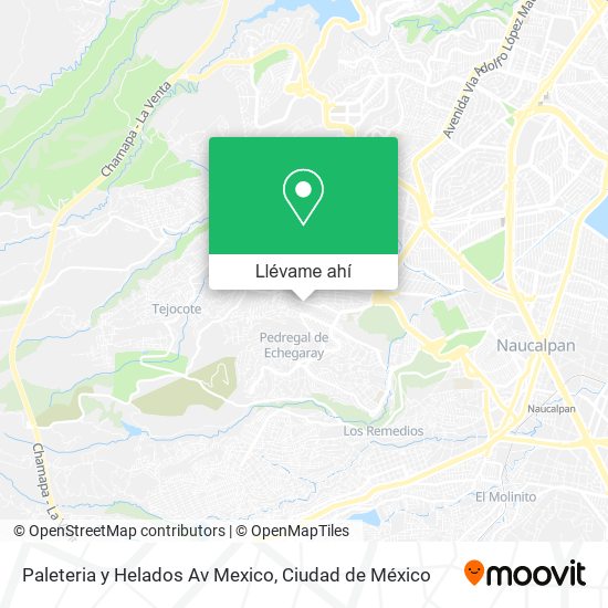 Mapa de Paleteria y Helados Av Mexico