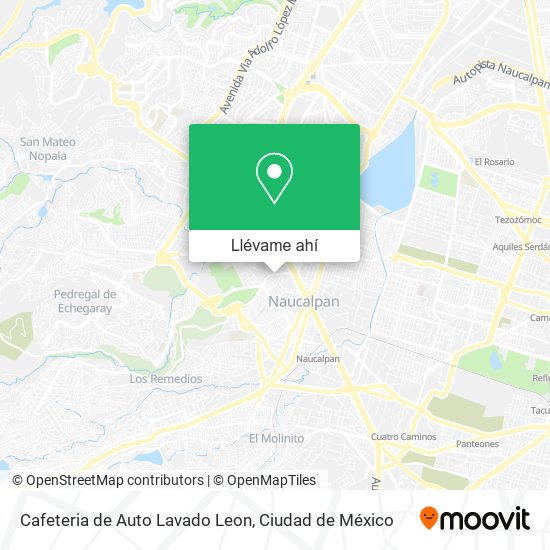 Mapa de Cafeteria de Auto Lavado Leon