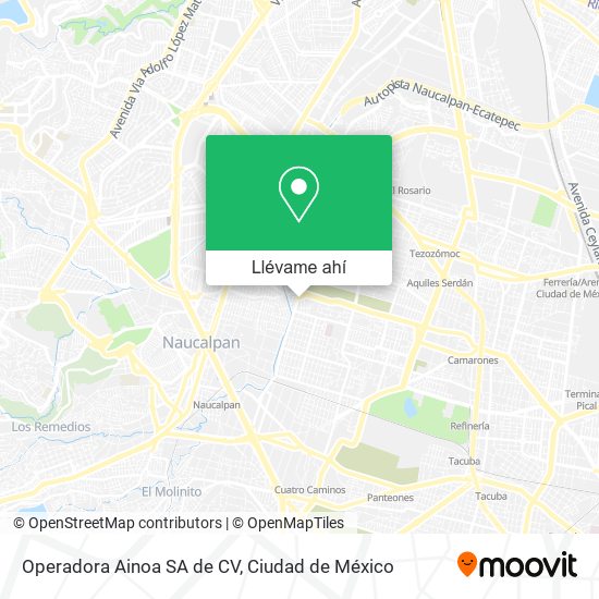 Mapa de Operadora Ainoa SA de CV