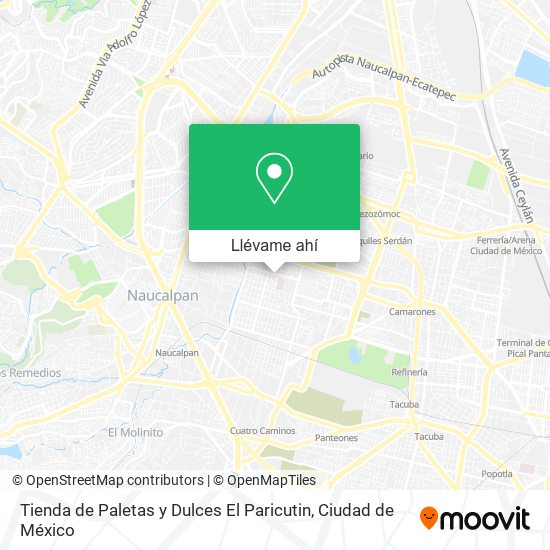 Mapa de Tienda de Paletas y Dulces El Paricutin