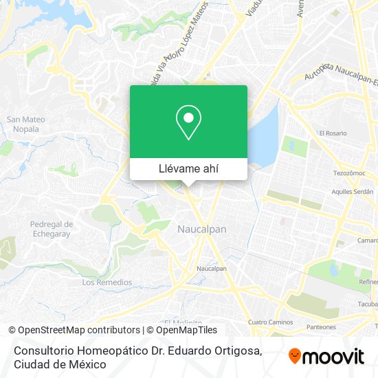 Mapa de Consultorio Homeopático Dr. Eduardo Ortigosa