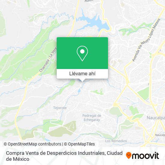 Mapa de Compra Venta de Desperdicios Industriales