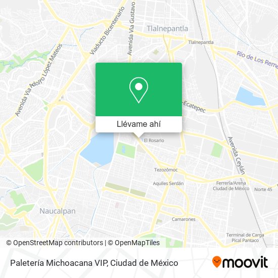 Mapa de Paletería Michoacana VIP