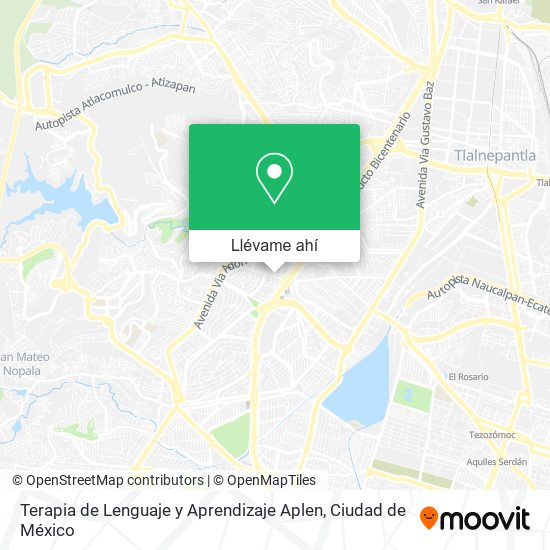 Mapa de Terapia de Lenguaje y Aprendizaje Aplen