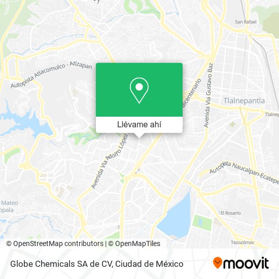 Mapa de Globe Chemicals SA de CV