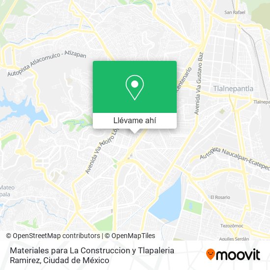 Mapa de Materiales para La Construccion y Tlapaleria Ramirez