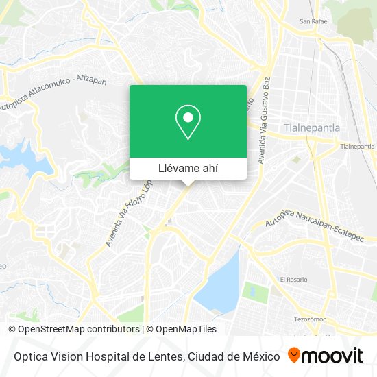 Mapa de Optica Vision Hospital de Lentes