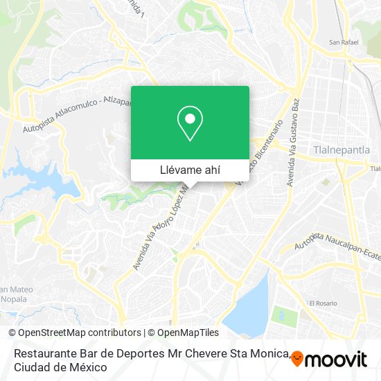 Mapa de Restaurante Bar de Deportes Mr Chevere Sta Monica