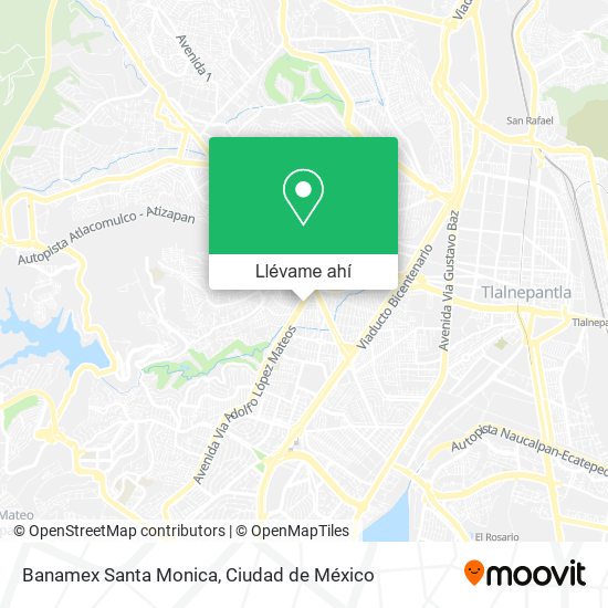 Mapa de Banamex Santa Monica