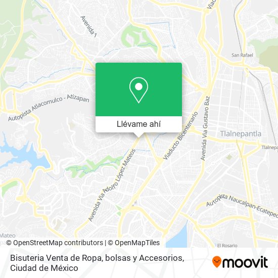 Mapa de Bisuteria Venta de Ropa, bolsas y Accesorios