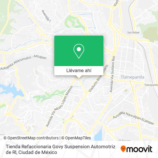 Mapa de Tienda Refaccionaria Govy Suspension Automotriz de Rl