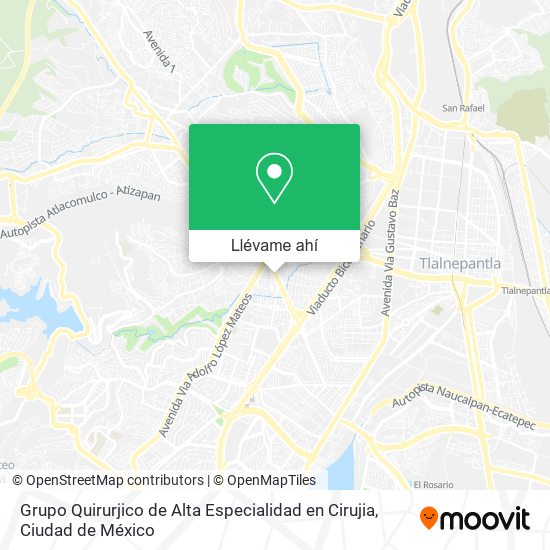 Mapa de Grupo Quirurjico de Alta Especialidad en Cirujia