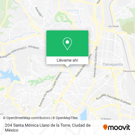Mapa de 204 Santa Mónica Llano de la Torre