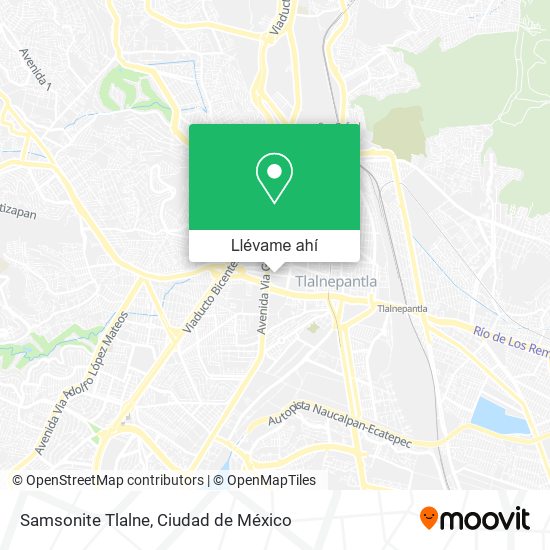 Mapa de Samsonite Tlalne