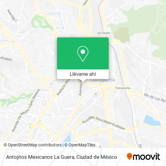 Mapa de Antojitos Mexicanos La Guera