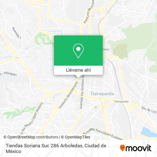 Mapa de Tiendas Soriana Suc 286 Arboledas