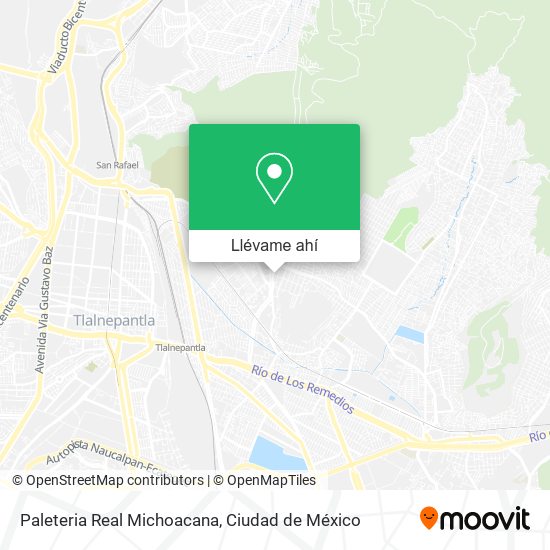 Mapa de Paleteria Real Michoacana