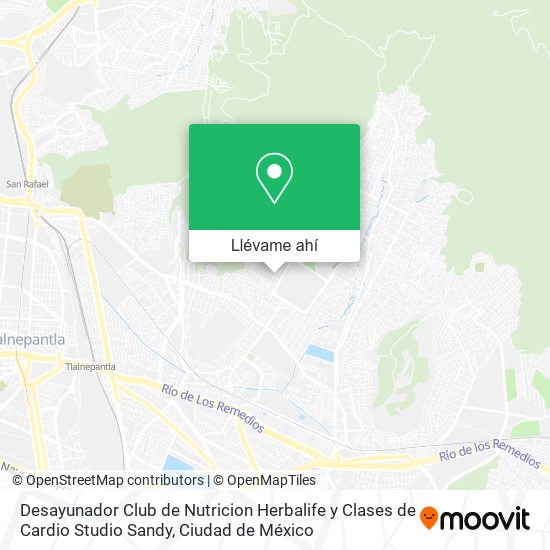 Mapa de Desayunador Club de Nutricion Herbalife y Clases de Cardio Studio Sandy