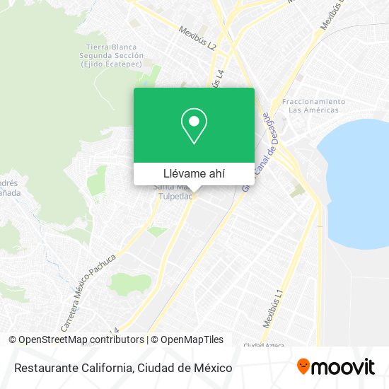 Mapa de Restaurante California