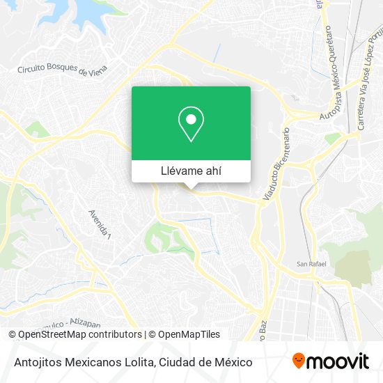 Mapa de Antojitos Mexicanos Lolita