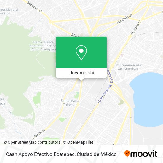 Mapa de Cash Apoyo Efectivo Ecatepec