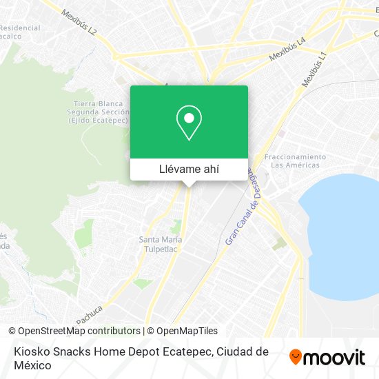 Mapa de Kiosko Snacks Home Depot Ecatepec