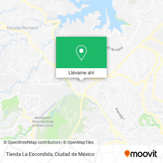 Mapa de Tienda La Escondida