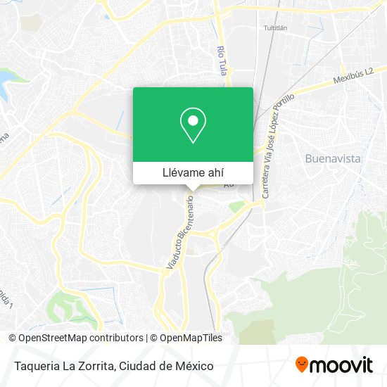 Mapa de Taqueria La Zorrita