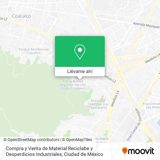 Mapa de Compra y Venta de Material Reciclabe y Desperdicios Industriales