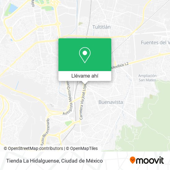 Mapa de Tienda La Hidalguense